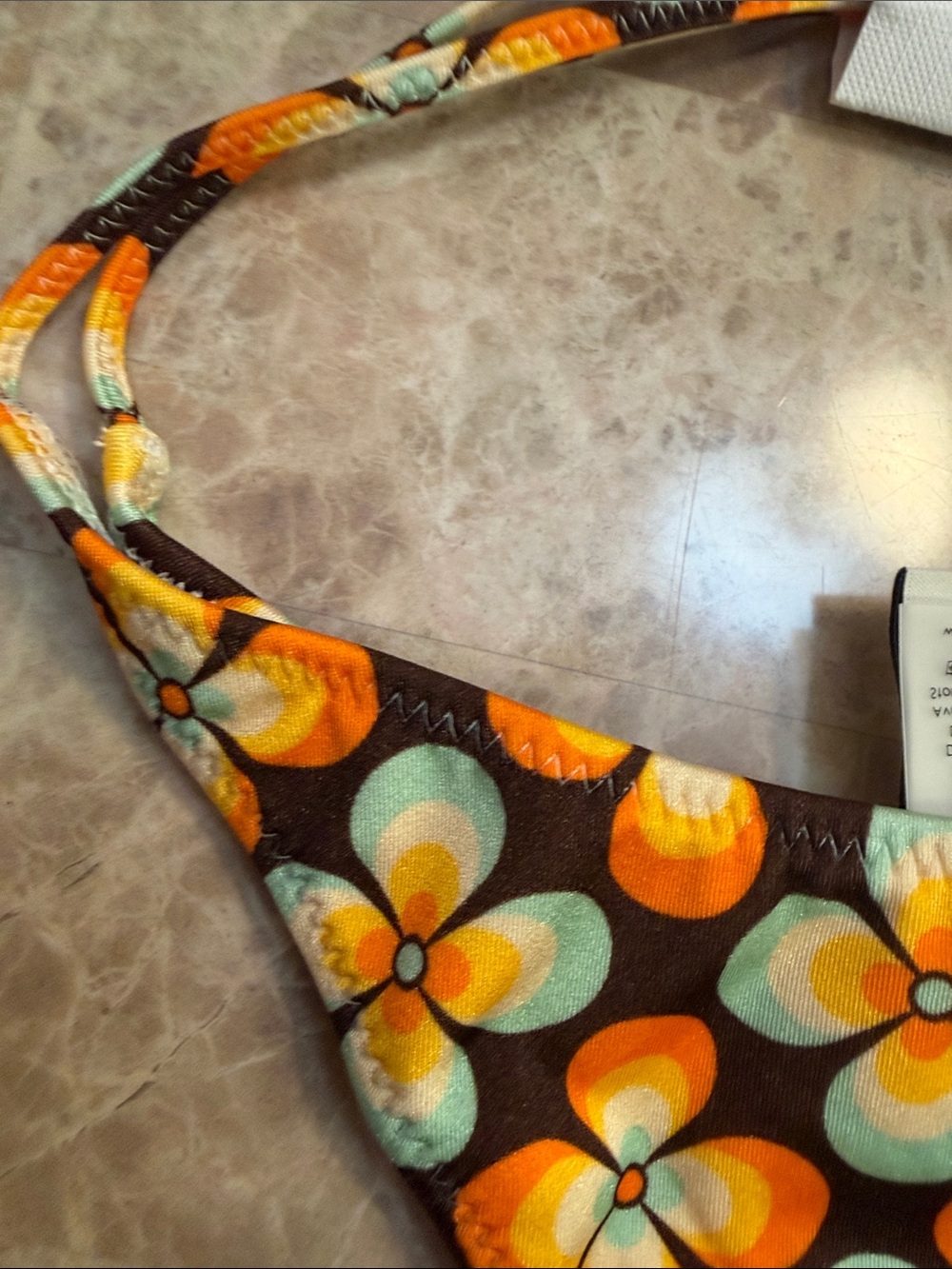 triangl swimwear Orange & Yellow Floral Bikini Set - Picture 5 of 13